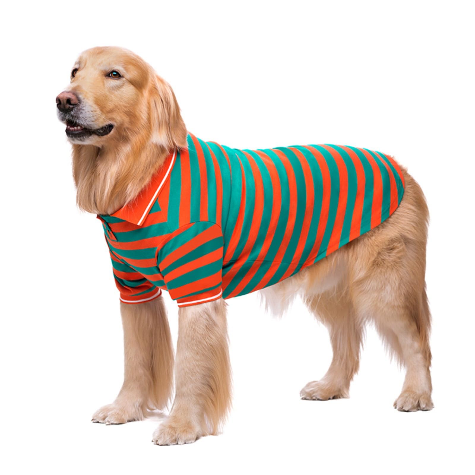 Camisas Grandes para Perros, Polos con Cuello para Perros, Ropa Transpirable para Perros, Sudadera a Rayas, Camisa para Perros Grandes, Jersey, Ropa Fina para Perros Cobertura Completa
