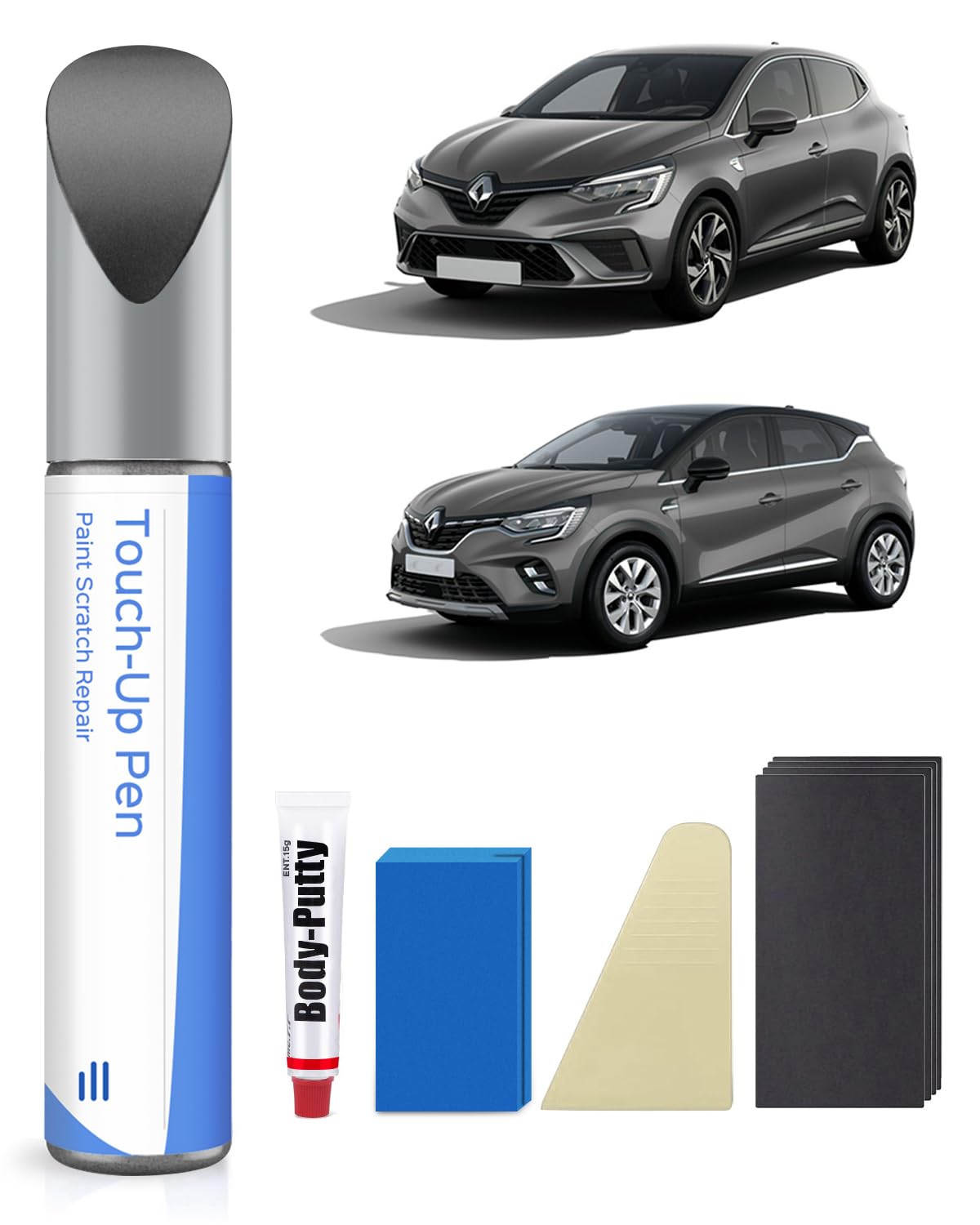 KNG Grigio Cassiopee Nacre - Kit di vernice per ritocchi per Renault - Riparazione graffi e scheggiature