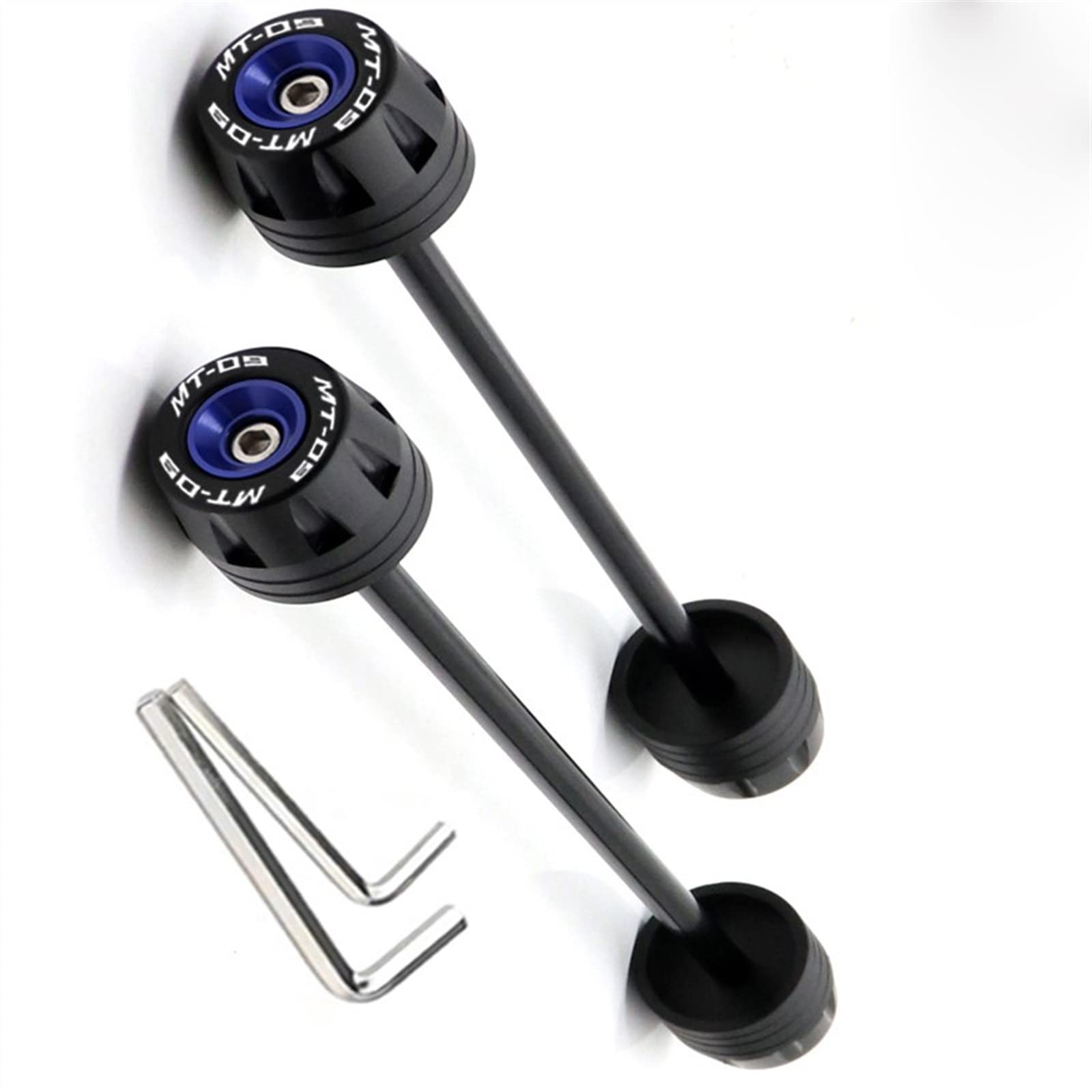 Roulette de protection fourche et essieu bleu pour Yamaha MT-09 2014-2020
