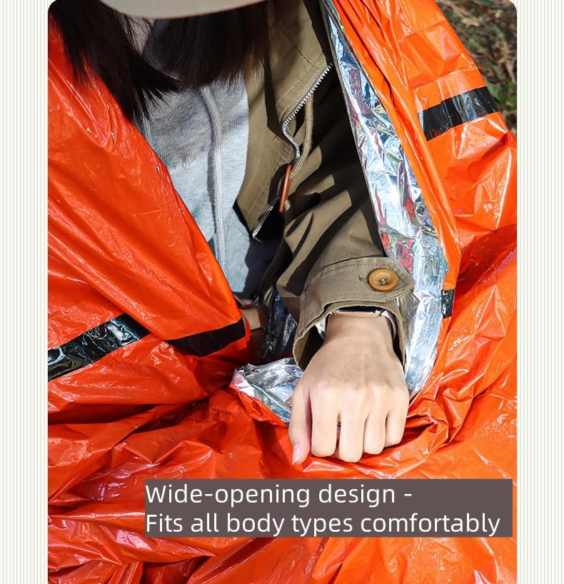 Sleeping Bags, Portable Sleeping Bag Waterproof Blanket for Camping Hiking and Other Outdoor Activities, Orange miniatura 7