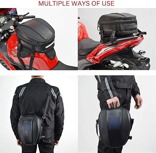 Miniatura 6 de Mochila para asiento trasero de motocicleta  Bolsa de equipaje impermeable doble bolsa de asiento bolsas de sillín de motocicleta bolsas