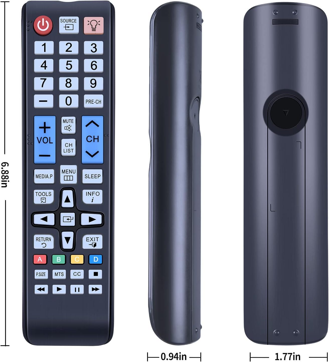 Replacement Remote Control for Samsung UN24H4000 UN24H4000AF UN28H4000 LED TV (2014 Model) image 3