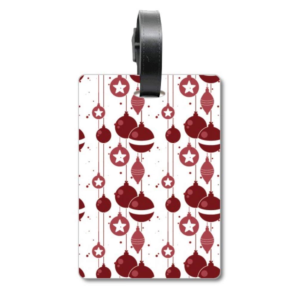 Étiquette de valise de Noël rouge et blanc pour identification de bagage