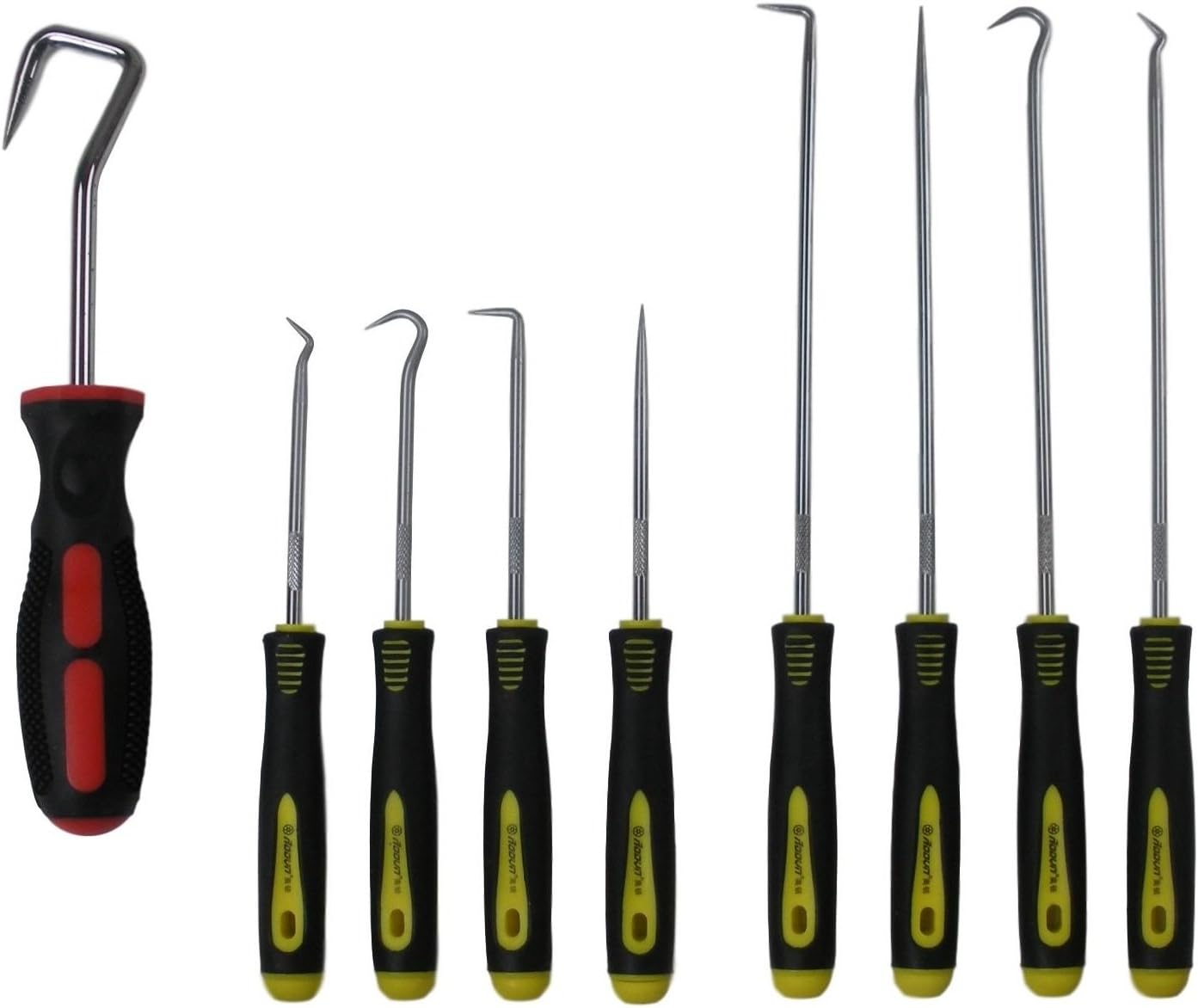 9 pc Pick and Hook Set, 4 short + 4 long + 1 Big, Radiator Hose, O-Rings, Hoses, etc.