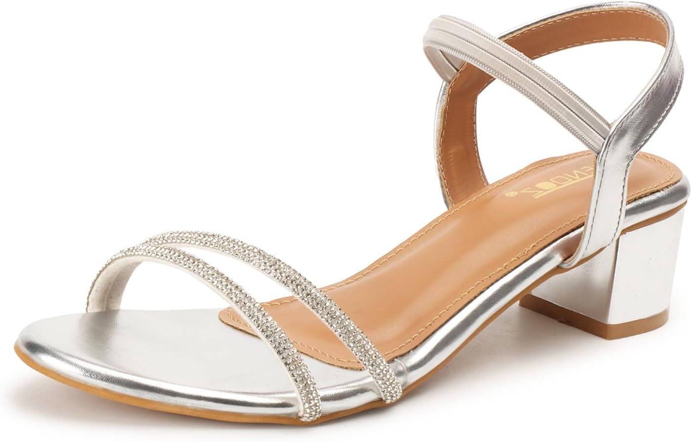 VendozWomen Rose Gold Wedding Party Heels for Bridal