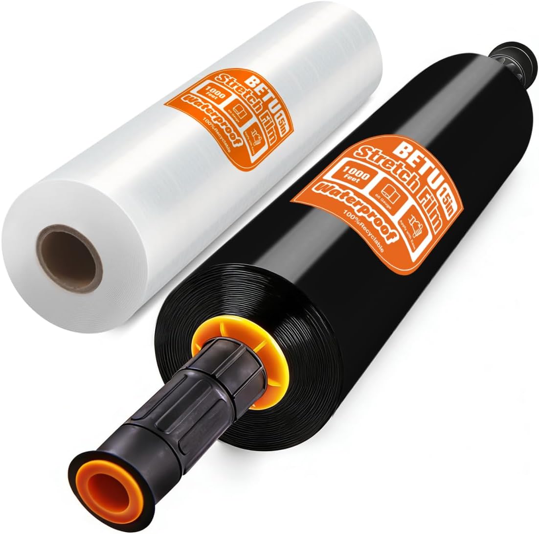 Stretch Film Shrink Wrap Privacy Combo Kit 15 Clear Black