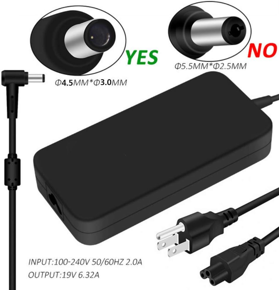 AC Adapter for ZenBook Pro ASUS ROG G501JW UX501J G501VW UX501J R501JW PU500CA Games Laptop Adapter Power Supply Cord