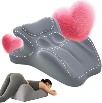 Arcova Sweet Spot Pillow - 27° Couples Pillow for Intimacy Support & Back Pain Relief | Memory Foam Wedge Cushion for All Postures | Keep Passion Alive,gray