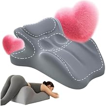 Arcova Sweet Spot Pillow - 27  Couples Pillow for Intimacy Support & Back Pain Relief | Memory Foam Wedge Cushion for All Postures | Keep Passion Alive,gray