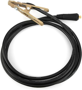 260A TIG Welding Brass Ground Clamp, MMA ARC Welder Earth Clamp, 3Meter 25mm2 Cable, High Conductivity Durability, Widely Used in Various Industries
