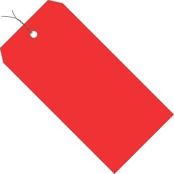 Aviditi G11043E 13 Point Cardstock Pre Wired Shipping Tag, 4-1/4