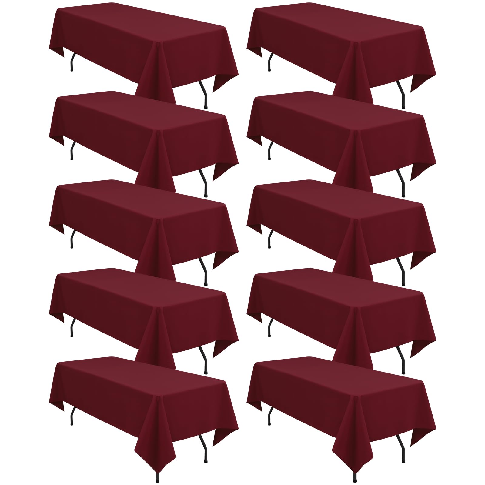 fani 10-Pack Burgundy 60 x 126 Tablecloth