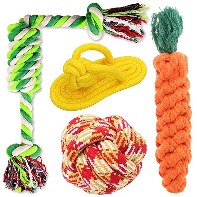 PSK PET MART Tug War Rope Chew Toy - Rope Ball Toy, Dog Carrot Rope Toy, Chew Rope Sleeper Toy, Durable Teething Rope Set for Small and Medium Dogs (Pack of 1) (B0BM47ZTQN) Amazon Price History, Amazon Price Tracker