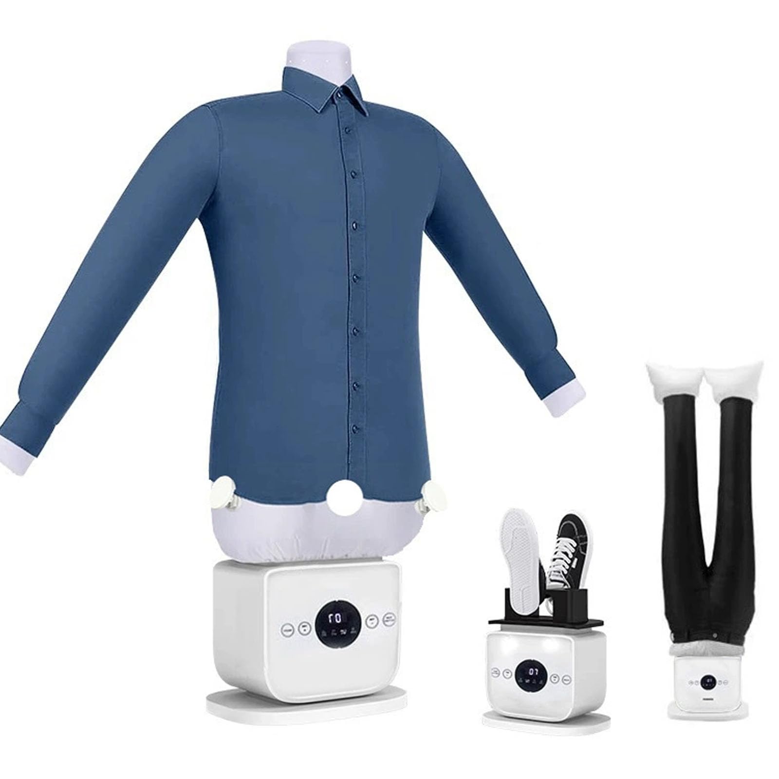 Airinox Crezla Automatic Ironing Machine, Quickpress 2026 Upgrade Touch Type Humanoid Automatic Ironing Machine 3.0, 360° Without Blind Spots Drying/Ironing Machine, One-Click Use for Home