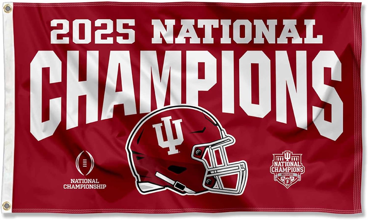 Indiana Hoosiers 2025 National Champions 3x5 Grommet Flag