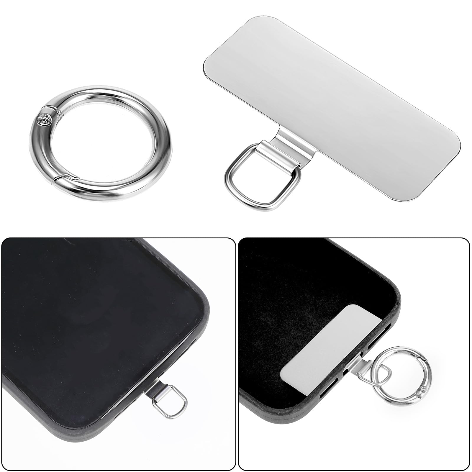 4x Handykette Halterung Mit Armband - Edelstahl Für IPhone 12-16 Serie
