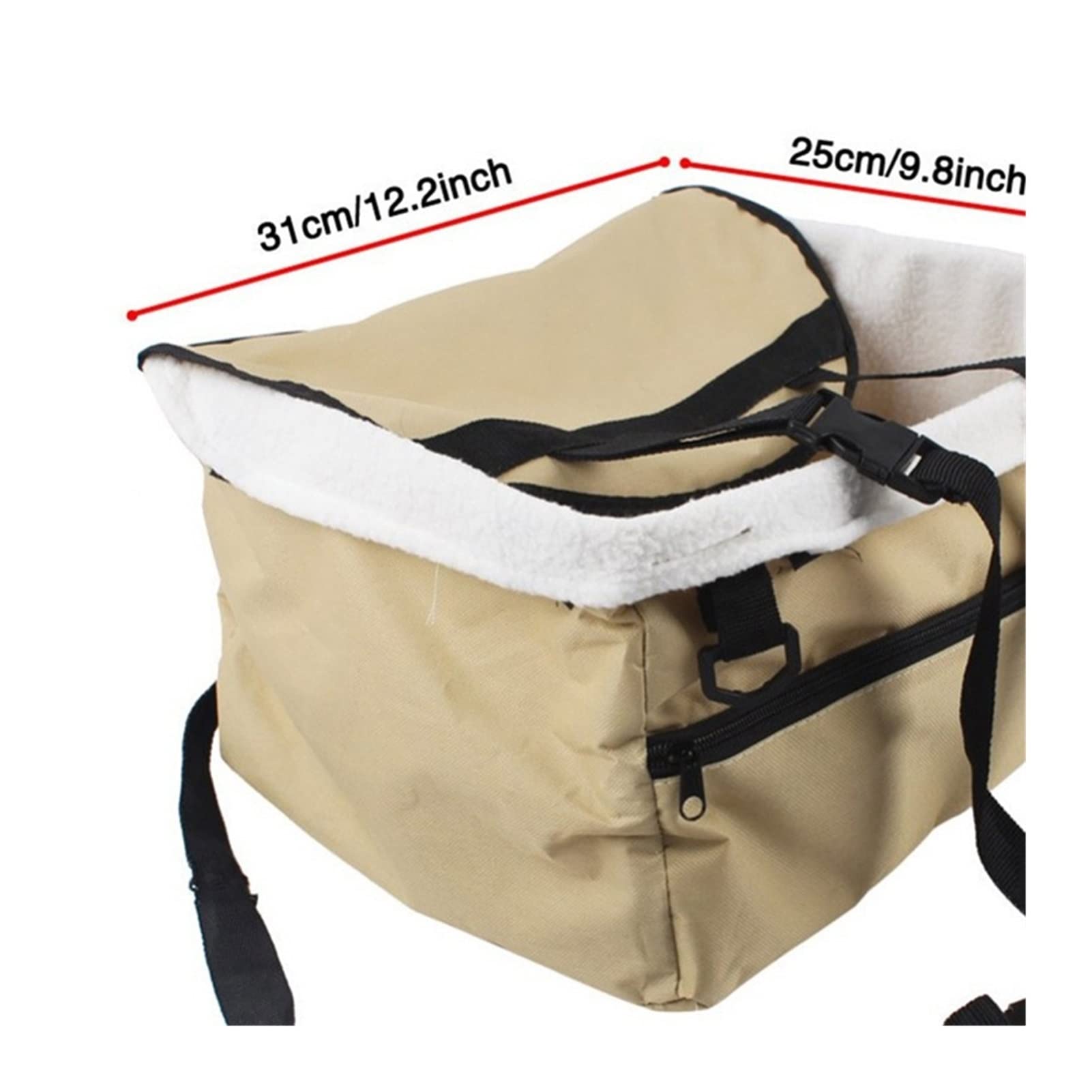 Pokrowiec na siedzenie Pokrowiec na siedzenie samochodu dla psa Składany hamak Pet Back Bag Carry Small Dog Transport Mata Ochronna na Tylny Fotel(White,Without zipper)