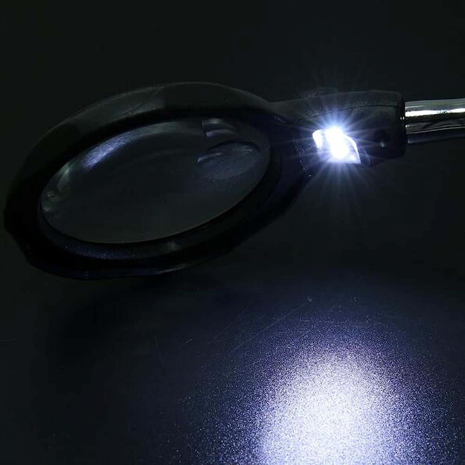 Lupa, lámpara de aumento de 3 aumentos con abrazadera de metal, lupa de joyería, reloj y reparación electrónica, mago