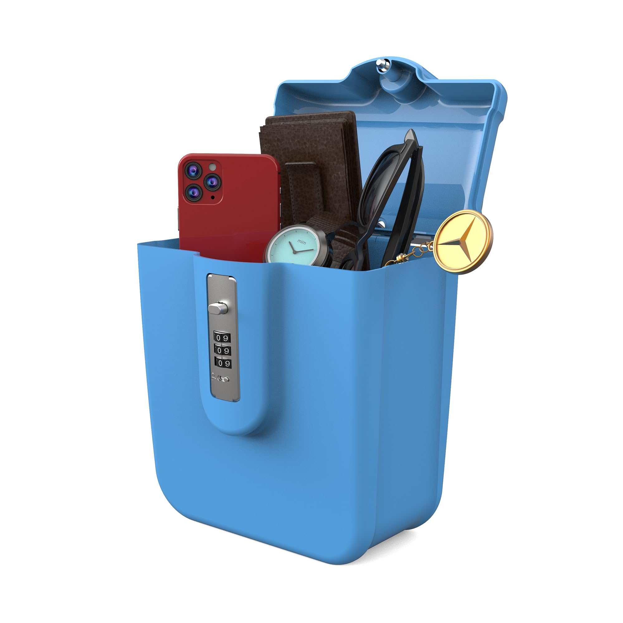 UP Security Lockbox for Beach Vacation Cruise Essentials, Small Safe with Cable Combination Lock, Portable Lock Box for Travel, Outdoor Storage, Cash,