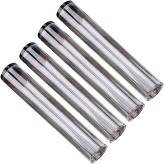 4 Pieces Incense Tube Acrylic Incense Storage Tube Incense Stick Tube Incense Stick Container Incense Stick Holder Box with Black Lid for Holding 50g Incense(Clear, 23.5x2.9cm)