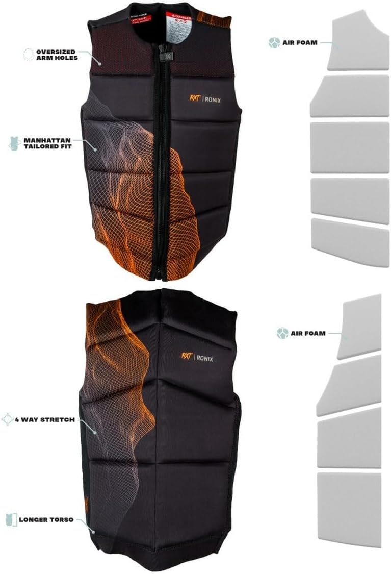 Ronix RXT - CE Approved Impact Vest - Electro Orange/Black