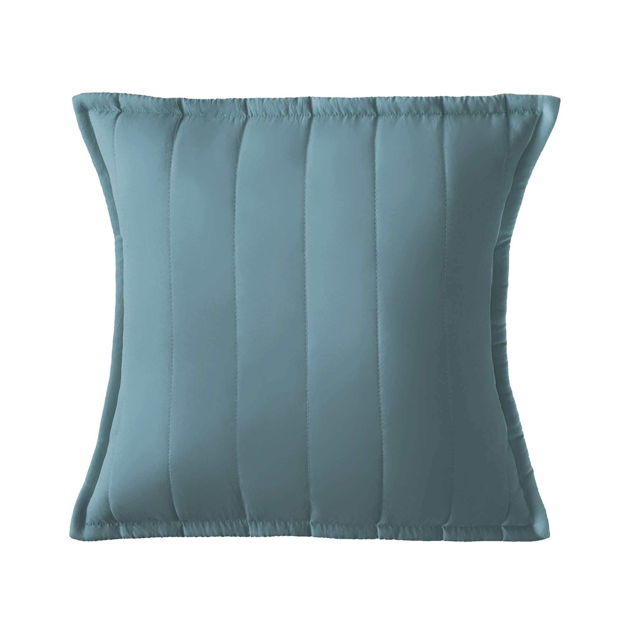 Silentnight Supersoft Quilted Cushion - Stylish Soft Touch Super Comfy Bed Sofa Cushion - Retain Shape Filled with Bouncy Fibres - Removable Machine Washable Cover and Non-Iron Fabric, 45x45cm, Blue — image 1