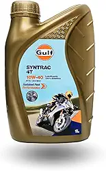 Óleo Lubrificante Moto SINTÉTICO 10W-40 GULF SYNTRAC 4T SAE 10W40 API SL 1L Lubrificante para motos 4T