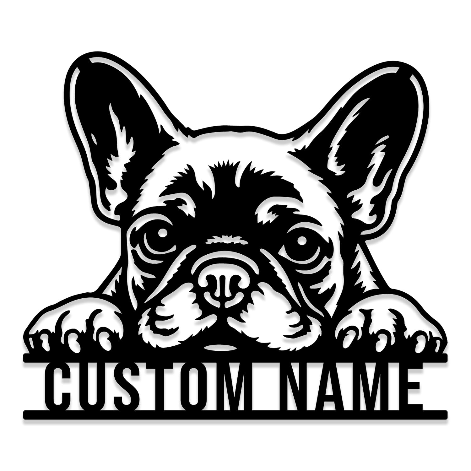 Custom French Bulldog Metal Sign,Personalized Dog Name Wall Art, Pet Remembrance Decor,Pet House Number,French Bulldog Sign,Frenchie Mom Gift,Yard Porch/Bar Outdoor Decor (Style-A)