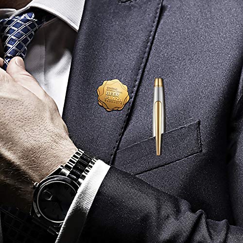 Unibene 6 Pack Steel & Gold Stainless Steel Ballpoint Pens Black Ink Medium Point, Slim Metallic Retractable Twist Pens Nice Gift For Business Office Students Teachers Wedding Christmas #TOP1