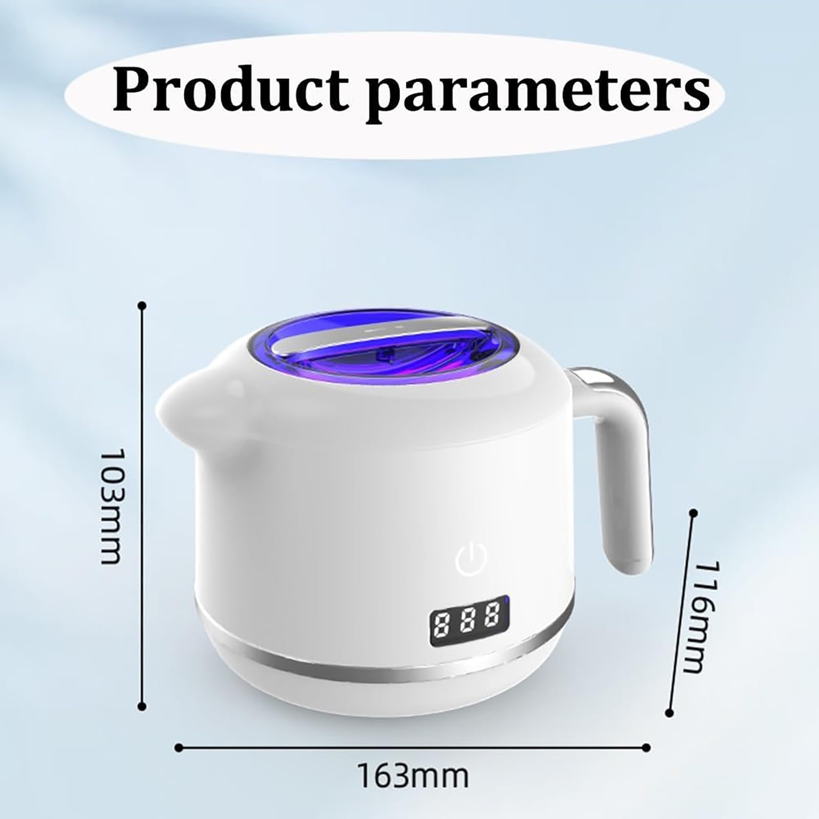 Nettoyeur à ultrasons, capacité de 180 ml, fonctionnement silencieux de 45 dB, doté d'une sortie de vidange et d'une poignée, adapté au nettoyage des appareils orthodontiques, des appareils