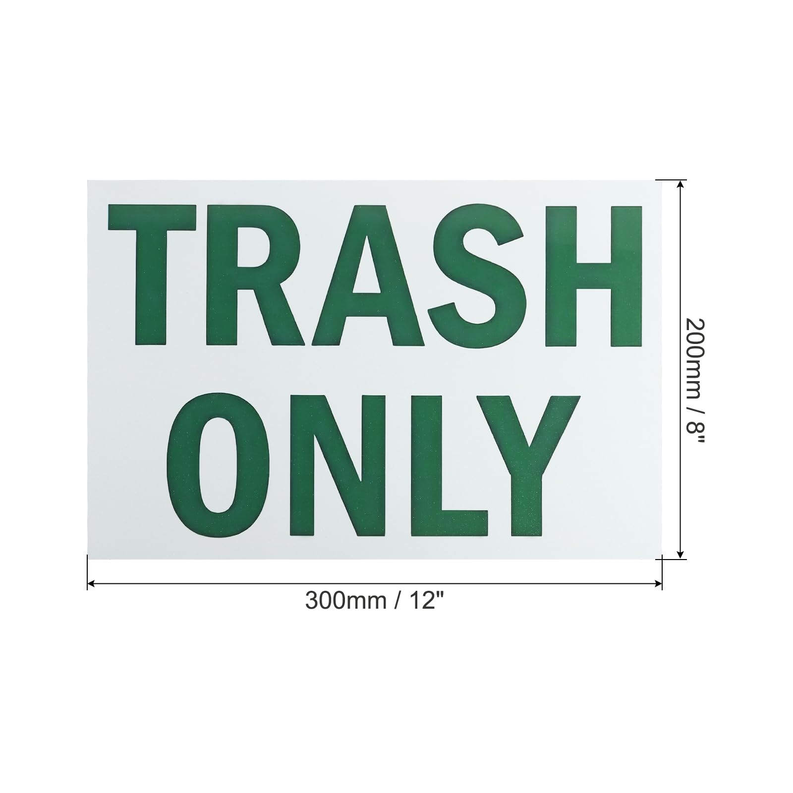 PATIKIL Warning Sign 12x8", Aluminum Trash Only Sign Waterproof Rust Free Signs for Indoor Outdoor - Image 2