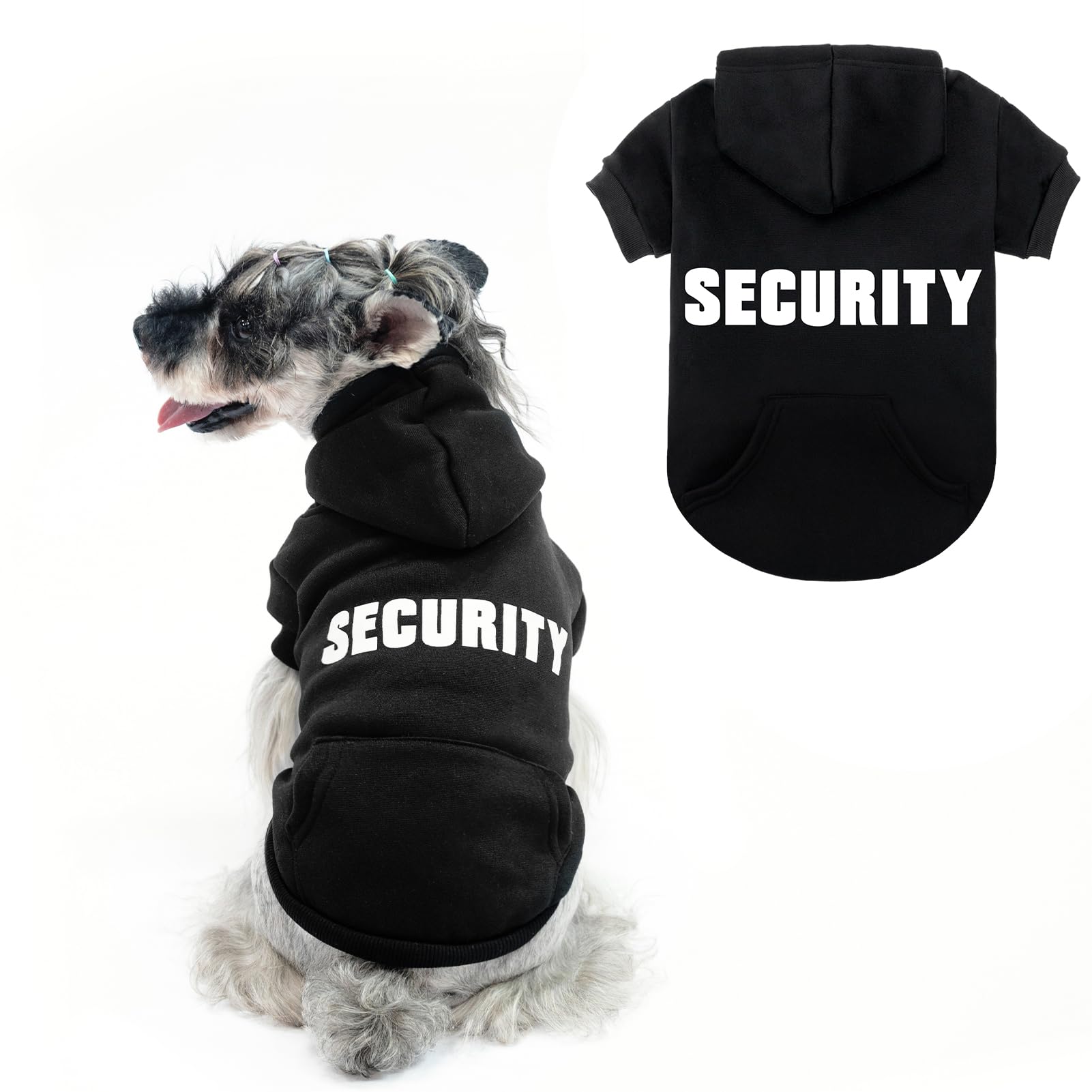 EXPAWLORER Dog Hoodies- Soft and Warm Dog Sweatshirt with Leash Hole, Halloween Dogs Costume Winter Autumn Fleece Pet Clothes with Print for Puppy,Cat