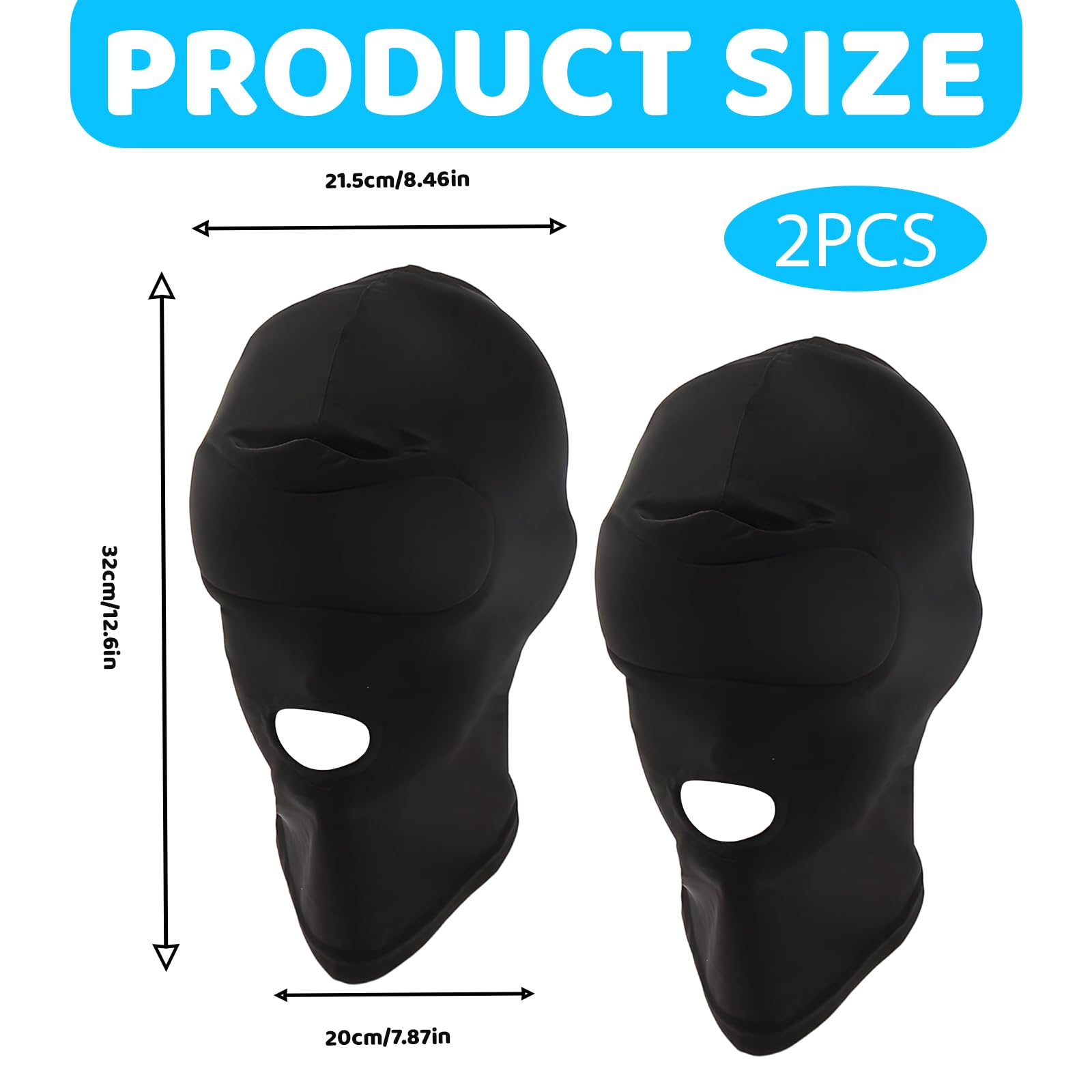 EujRcf 2 Pcs Full Cover Hood Mask - Image 2