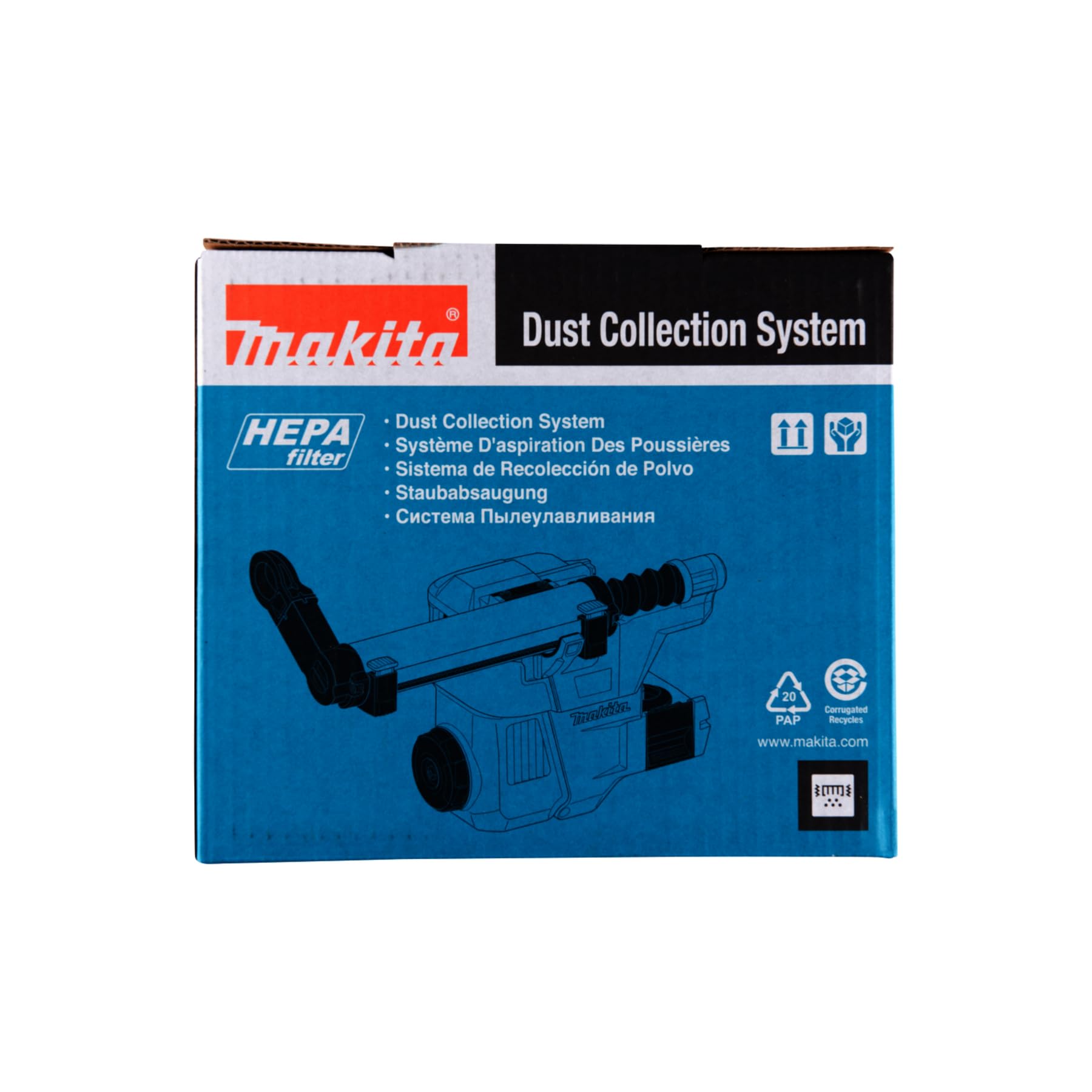 Makita 1911P2-6 DX16 Set di raccolta polveri