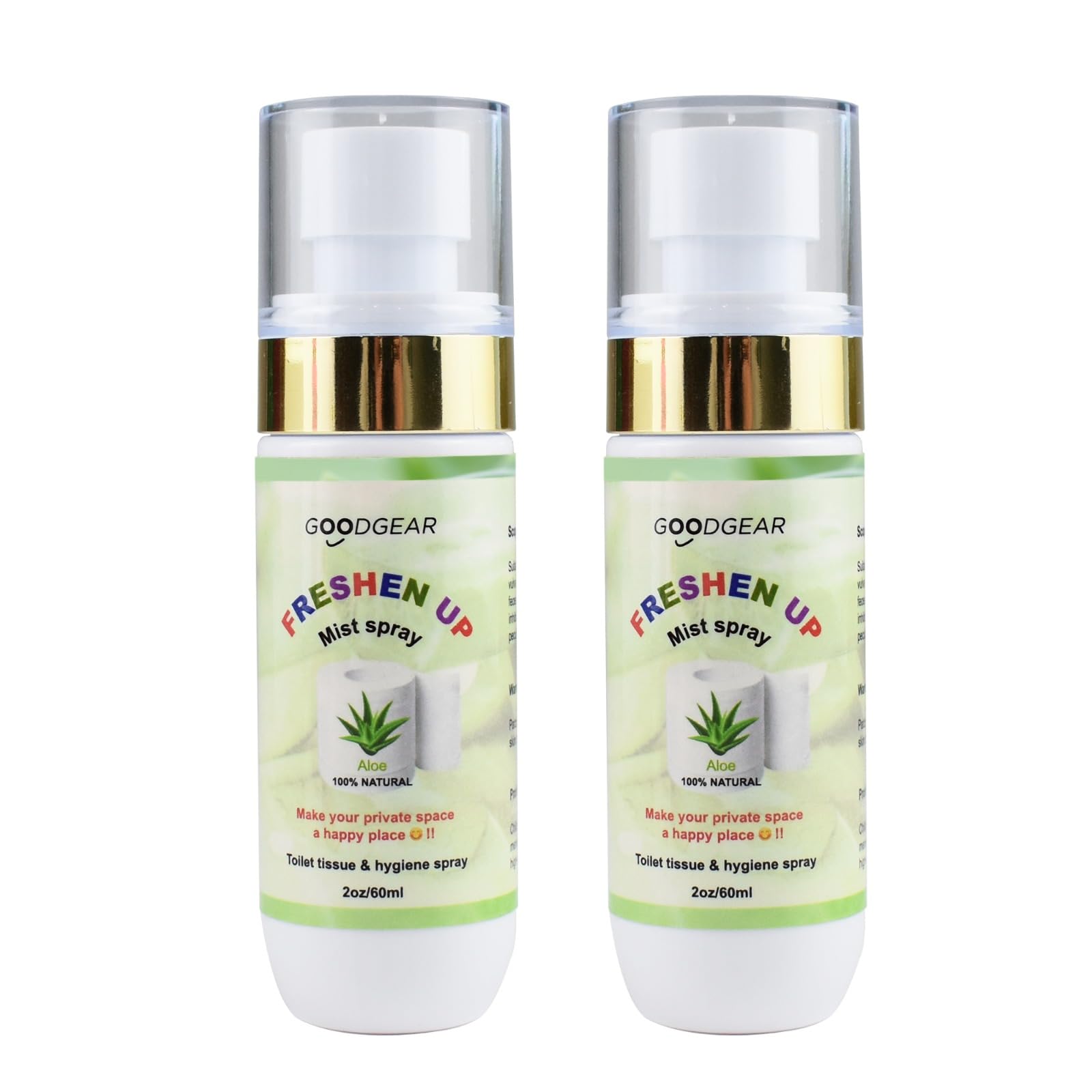 Goodgear personal and intimate hygiene spray|120ml| toilet paper spray| eco friendly flushable wipe(Aloe vera)