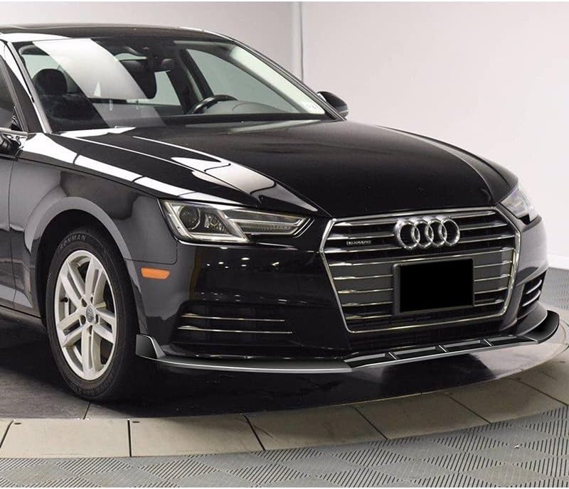 3PCS Front Bumper Lip Kit fit for compatible with 2017-2018 Audi A4 B9, STP-Style Splitter Trim Protection Spoiler, Air-Dam-Chin-Diffuser (Painted Black)