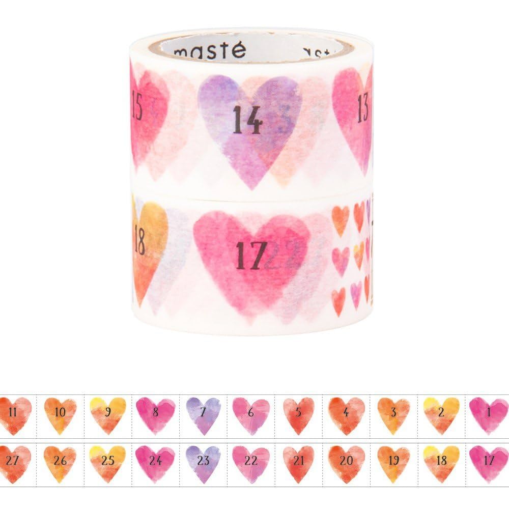 MARK'Sマスキングテープ ハートアソート 手作り・装飾／マスキングテープ：マークス（MARK'S