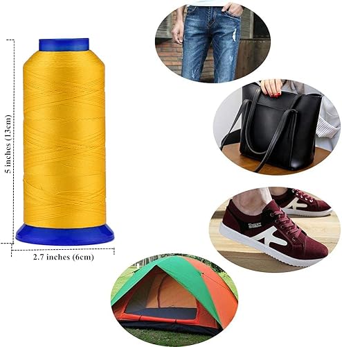 Miniatura 3 de Selric #69 T70 - Hilo de poliéster de alta calidad, resistente a los rayos UV, tamaño 210D3, 1500 yardas, 30 colores a elección, apto para