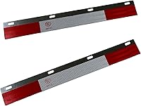 Vista 21 de Pair 24"x3" Angled Reflector Strips Mud Flap Hanger for Semi Truck Trailer Conspicuity Safety Caution Mudflap Hanger Reflector Top Plates with