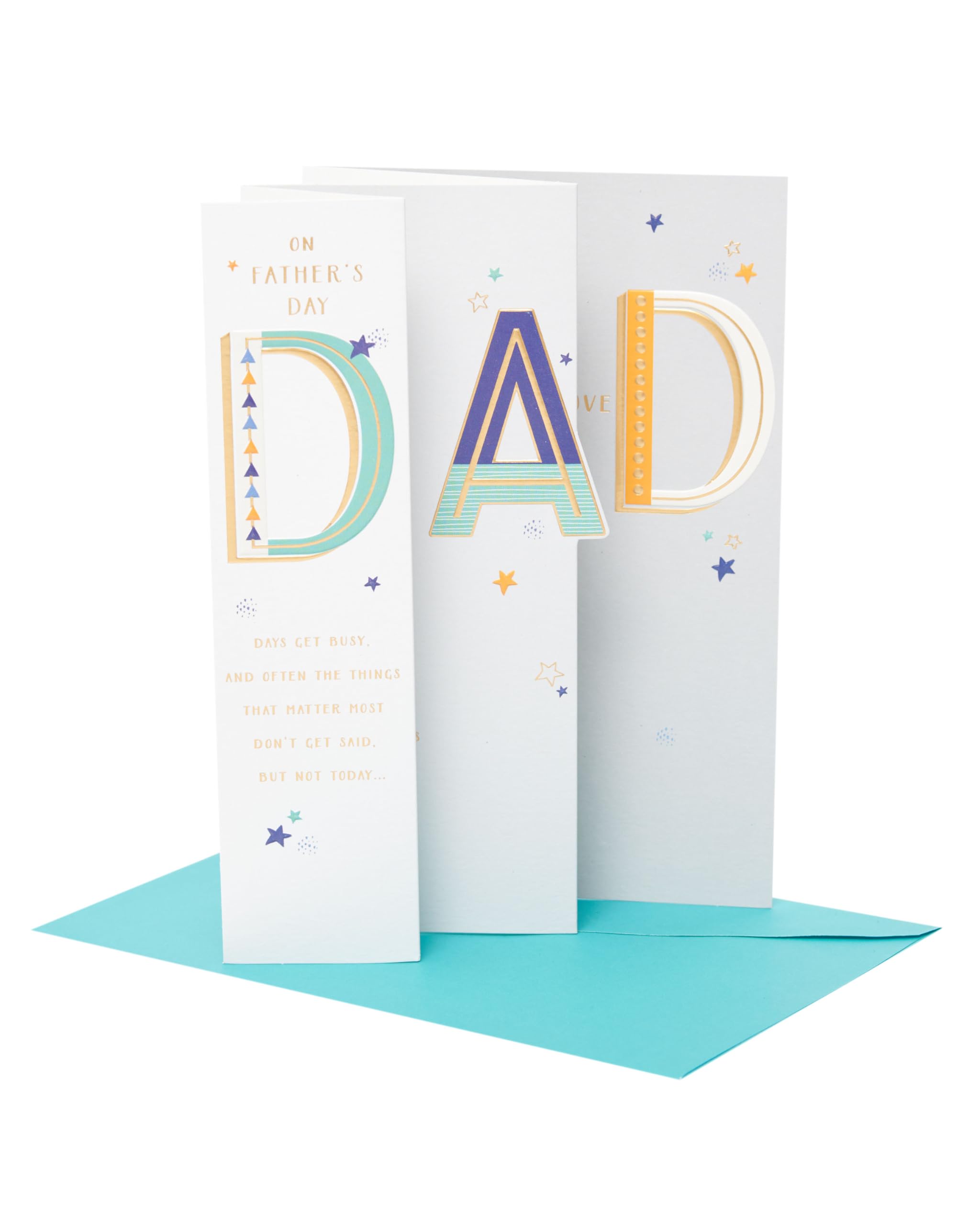 UK Greetings | Father's Day Card for Dad | Card for Dad, Grandad, Husband | Him, Boys, Men | Sentimental Design | With Envelope | 149x229 mm