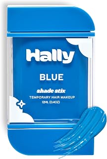 HALLY Shade Stix | Blue | Temporary Hair Color for Kids & Adults | Ditch Messy Hair Spray Paint, Chalk, Wax & Gel | One-Day, Wash-Out Hair Dye | Washable & Safe | Blue Hair Makeup for Boys & Girls