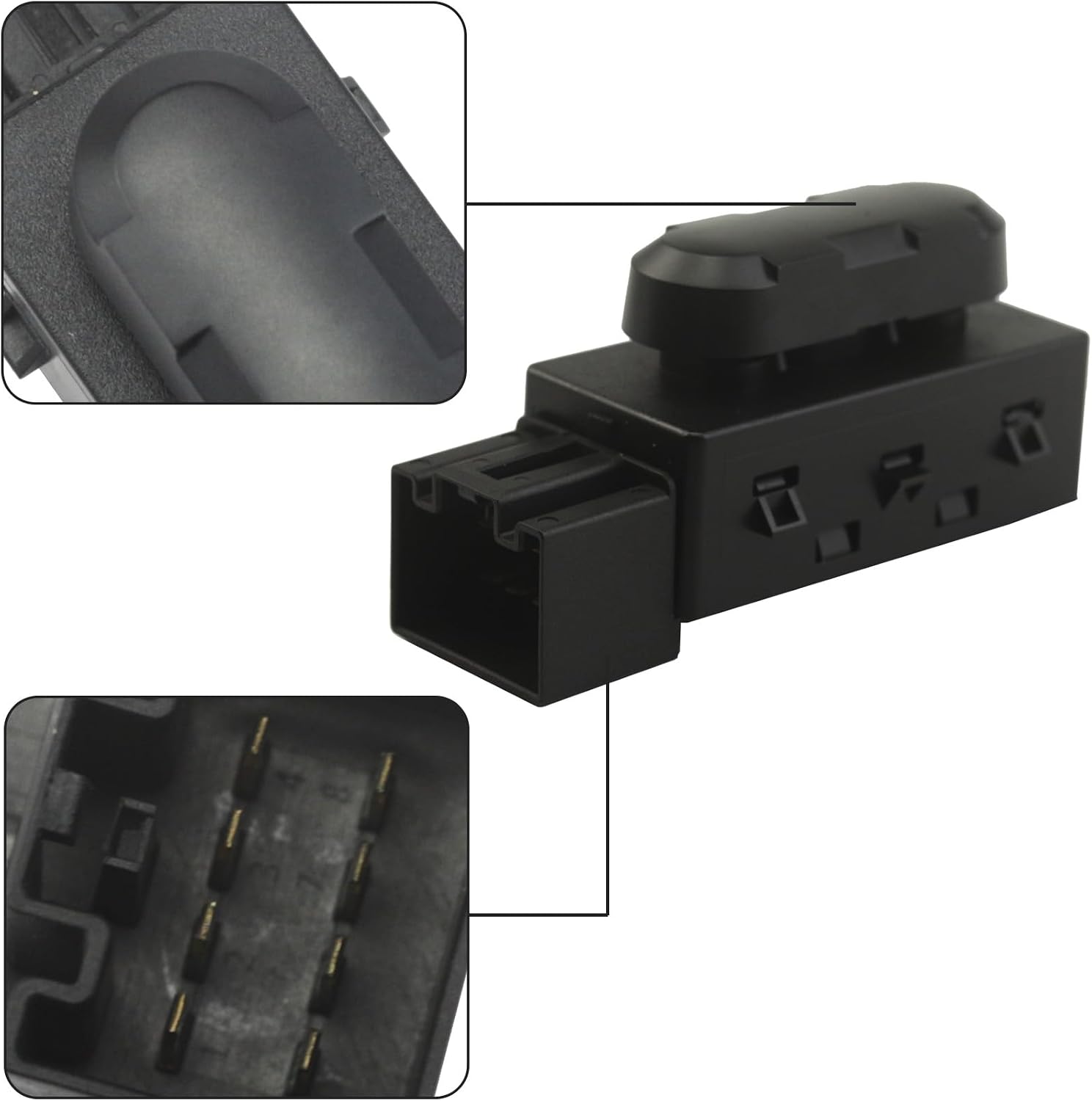 Power Seat Switch Front Driver Side Fits for Lincoln MKX Edge Expedition Explorer Freestyle Mustang Flex F150/F250/F350/F450 Milan Mariner Montego Mountaineer Sable 2005-2016