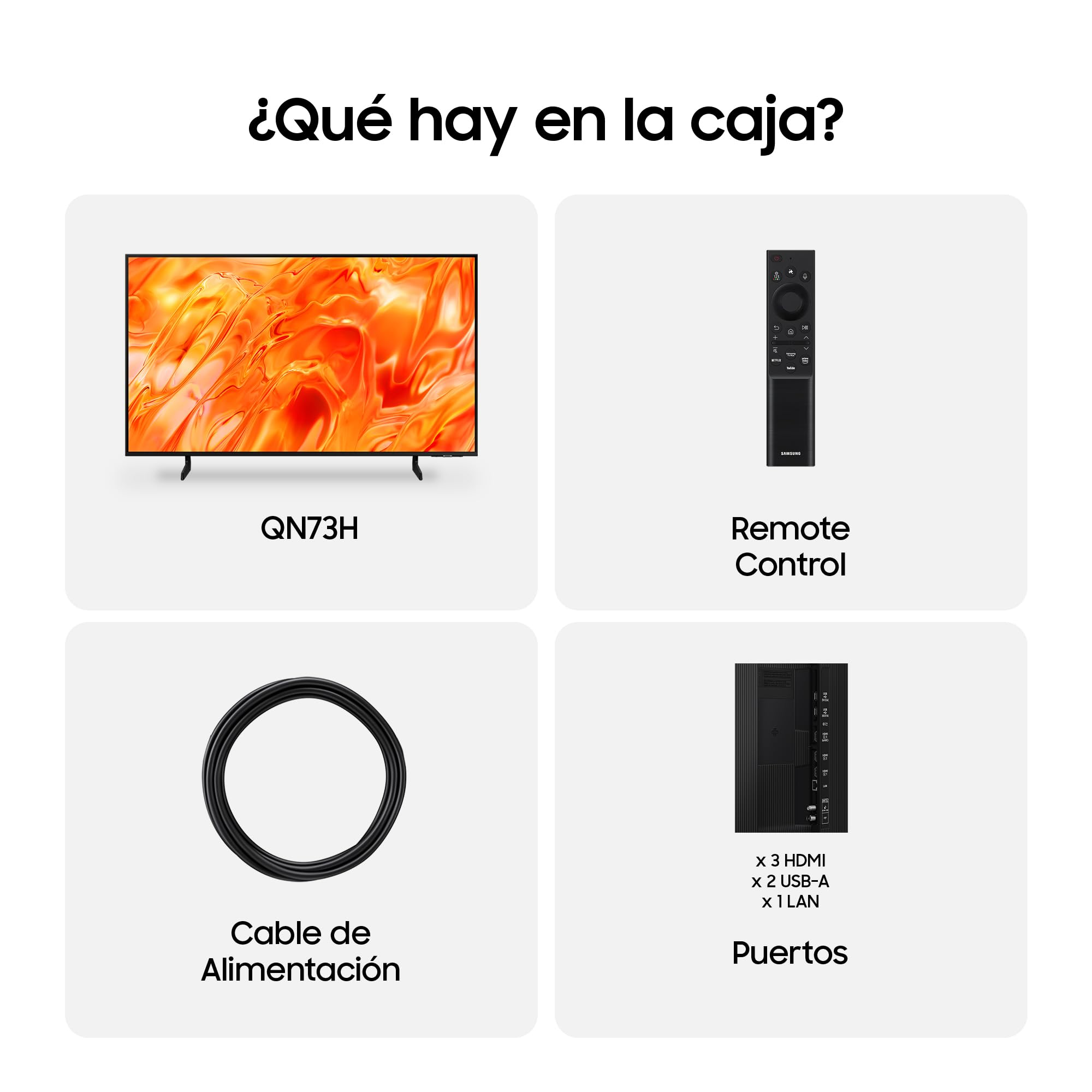 Samsung TV 43 Pulgadas Neo QLED QN73H 4K Smart TV con Vision AI Companion, Quantum Mini LED y AirSlim, Cine, Gaming y Deportes
