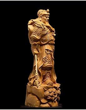 Amazon.co.jp: 仏像関羽戦士伝説像関羽木彫り装飾工芸品中国の