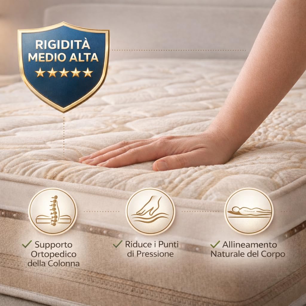 Materasso Matrimoniale Molle Insacchettate e Memory 160x190 H26 SFODERABILE + 2 CUSCINI OMAGGIO | Antiacaro, Anallergico | Struttura indeformabile Memo Pocket 800 (Altezza: 26cm, 160x190)
