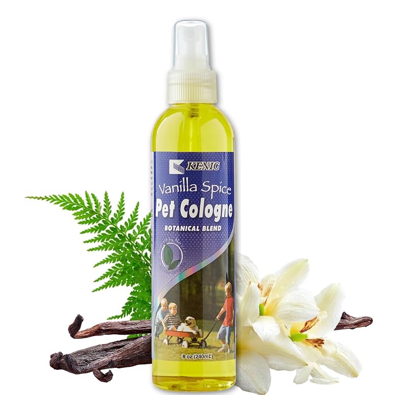 Colônia para Cães e Gatos Kenic Vanilla Spray com Fragrância Prolongada, Fabricada nos EUA, 240 mL