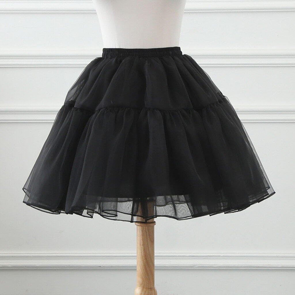 Gonne per Abito Lolita Sottoskirt Tulle Abito Sottovedina Cosplay Pettiskirt Gonna a Strati Gonna Bolle Femminile