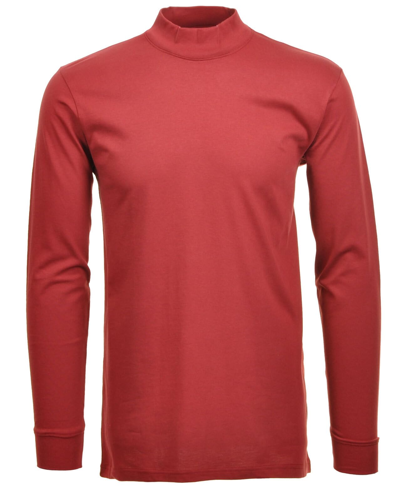 RAGMAN Herren RAGMAN Stehkragenshirt langarm Gr. 3XL, Weinrot-061