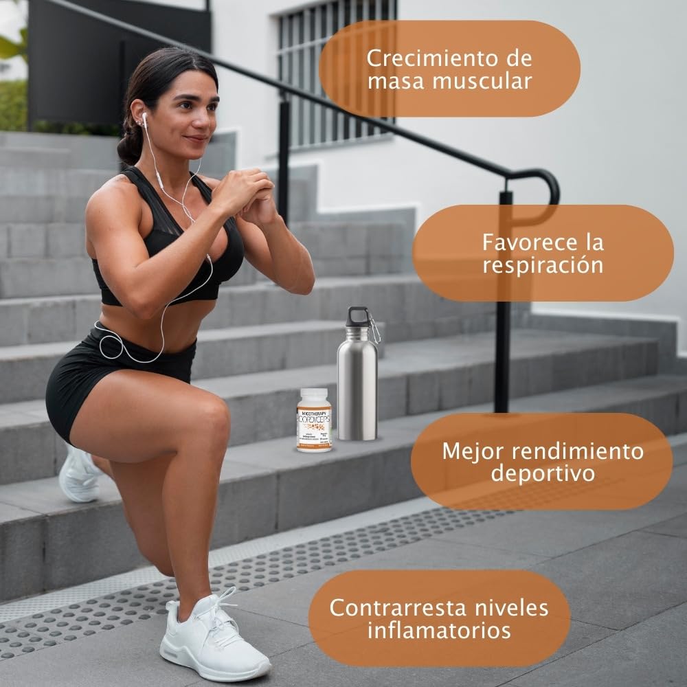 MICOTHERAPHY Cordyceps Sinensis 90 Cápsulas Mejora la Vitalidad, Aumenta la Energía, Mejora el Estrés Físico y Mental, Reduce la Inflamación, Mantiene los Niveles Hormonales en Equilibrio
