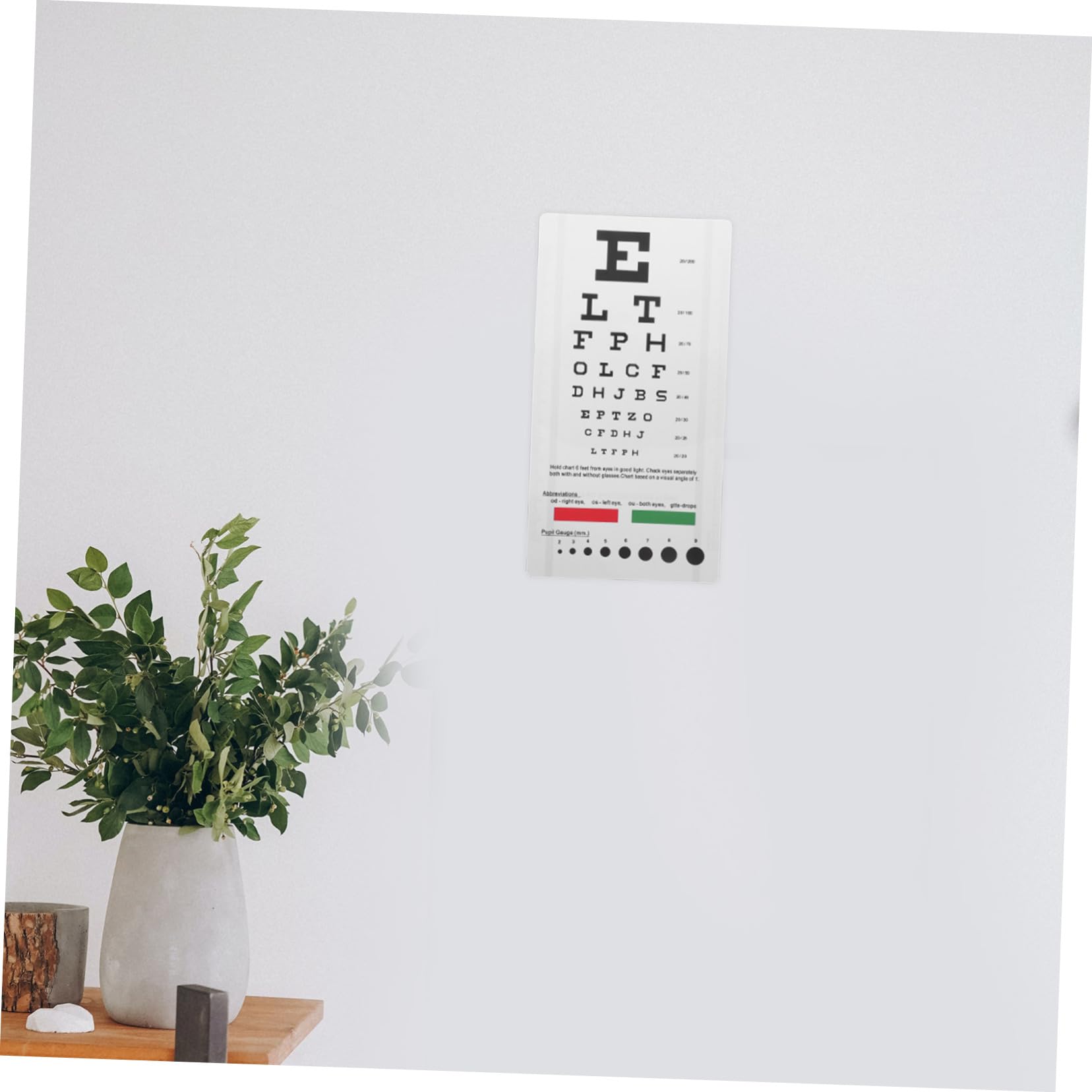 CHILDWEET Eye Chart Set Vision Chart Hanging Eye Test Chart Low Vision Eye Test Chart Pocket Eye Chart Eye Check Chart Visual Eye Test Chart Eye Vision Chart Eye Wall Chart PVC